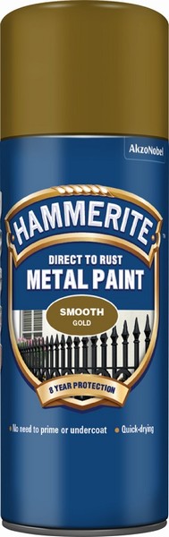 Hammerite Aerosol Smooth Finish – Gold 400ml