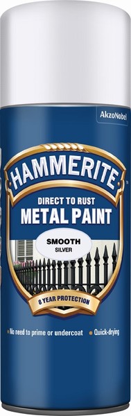 Hammerite Aerosol Smooth Finish – Silver 400ml