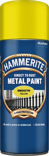 Hammerite Aerosol Smooth Finish – Yellow 400ml