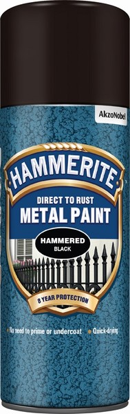 Hammerite Aerosol Hammered Finish – Black 400ml