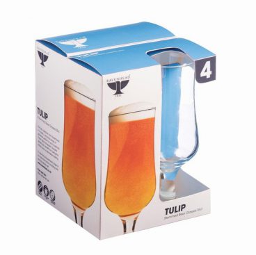 RAVENHEAD TULIP STEMMED BEER GLASS PK4