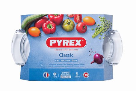 PYREX GLASS CASSEROLE OVAL