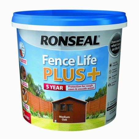 Ronseal Fence Life Plus - Medium Oak 5L