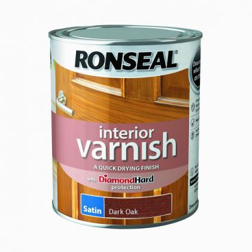 Ronseal Interior Varnish Satin – Dark Oak 750ml