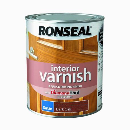 Ronseal Interior Varnish Satin - Dark Oak 750ml