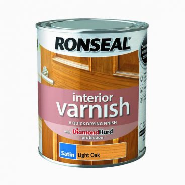Ronseal Interior Varnish Satin – Light Oak 750ml