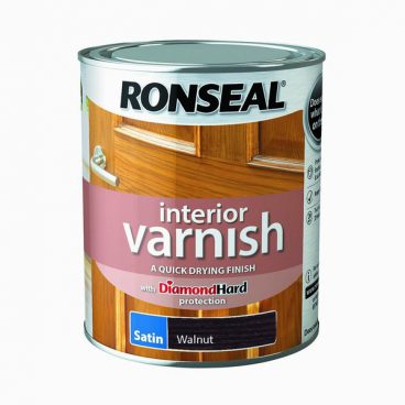 Ronseal Interior Varnish Satin – Walnut 750ml