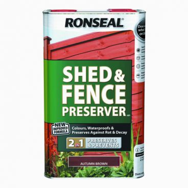 Ronseal Shed & Fence Preserver – Autumn Brown 5L
