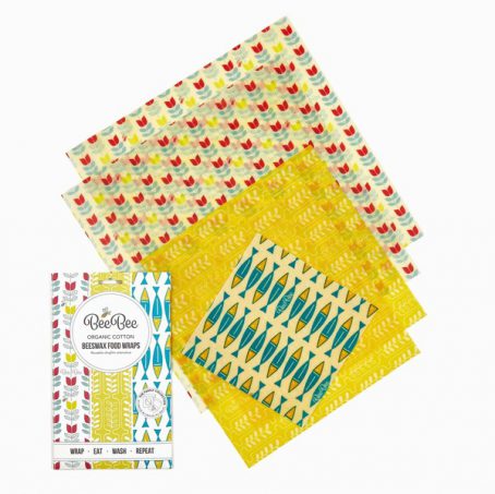 Bee Bee Wraps - Organic Cotton Beeswax Wraps Family Pack Mixed