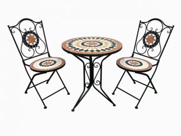 SupaGarden – Mosaic Bistro Set Burnt Orange