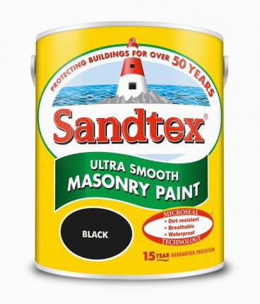 Sandtex Smooth Masonry Paint – Black 5L