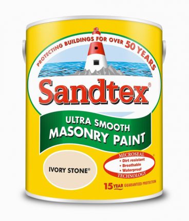 Sandtex Smooth Masonry Paint – Ivory Stone 5L