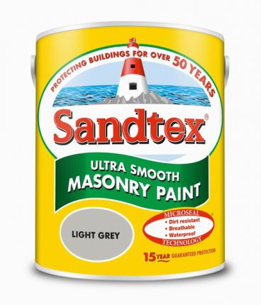 Sandtex Smooth Masonry Paint – Light Grey 5L