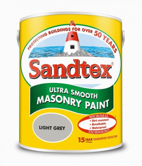 Sandtex Smooth Masonry Paint - Light Grey 5L