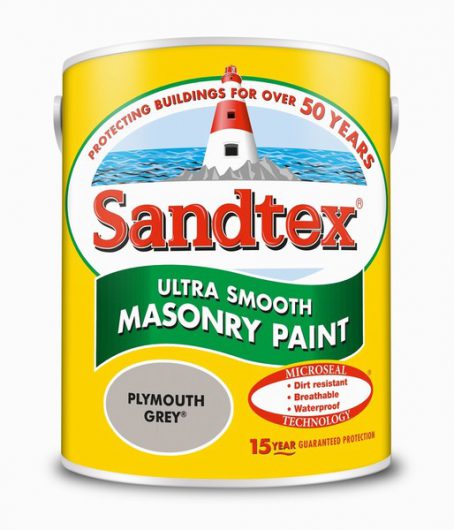 Sandtex Smooth Masonry Paint - Plymouth Grey 5L