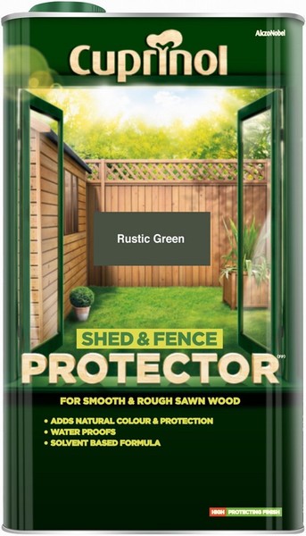 Cuprinol Shed & Fence Protector – Rustic Green 5L