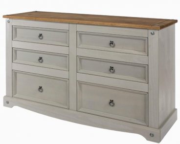 CORONA GREY CHEST 3+3 DRAWER