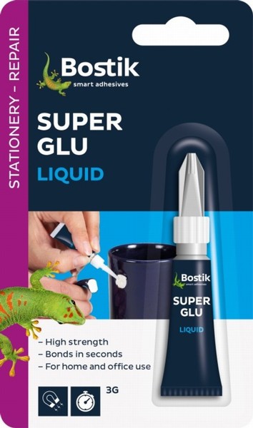 BOSTIK GLU & FIX SUPER GLUE LQD 3GM