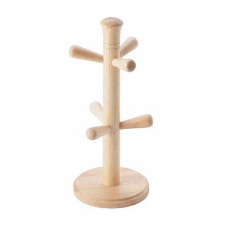 RUBBERWOOD MUG TREE TAPER TOP 1280