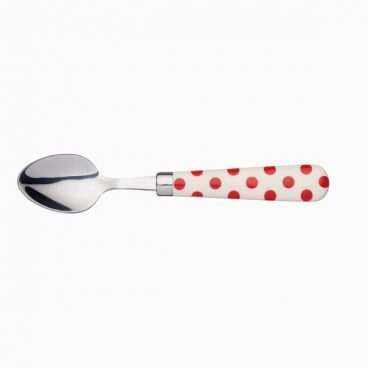 K/C TEASPOONS RED POLKA DOT