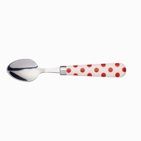 K/C TEASPOONS RED POLKA DOT