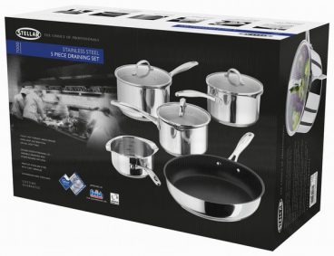 Stellar – 7000 Draining Saucepan Set of 5