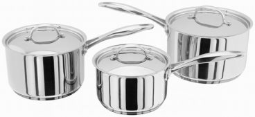 Stellar – 7000 Stainless Steel Saucepan Set of 3 (16/18/20cm)