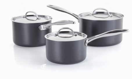 Stellar - Hard Anodised Saucepan Set of 3
