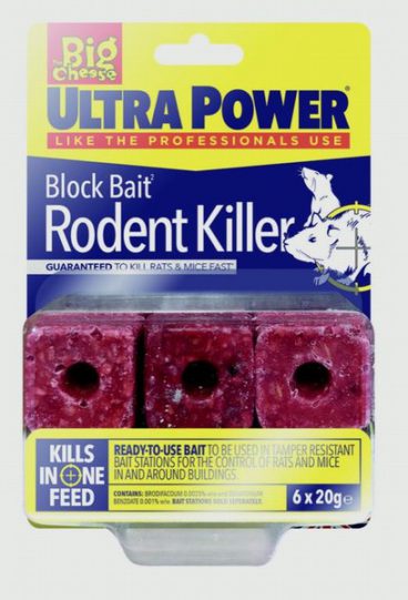 Big Cheese – Ultra Rodent Killer Blocks 6x20g