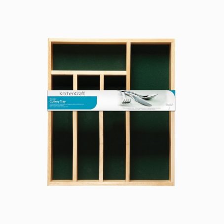 KitchenCraft Traditional Wooden Cutlery Tray - Image 2