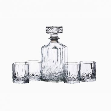 BarCraft Cut Glass Decanter Set