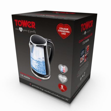 Tower - Colour Changing Kettle - Black 1.7L - Image 3