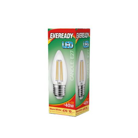 Eveready - Candle Clear Warm White - 40W ES/E27