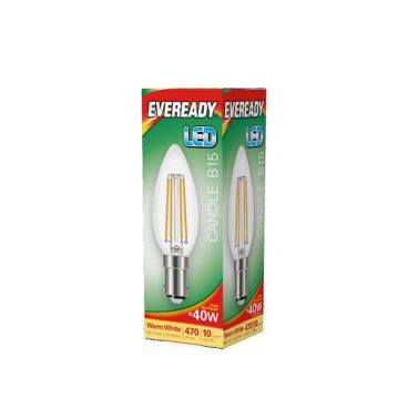 Eveready – Candle Clear Warm White – 40W SBC/B15