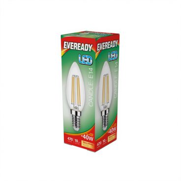 Eveready – Candle Clear Warm White – 40W SES/E14