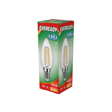 Eveready – Candle Clear Warm White – 40W SES/E14