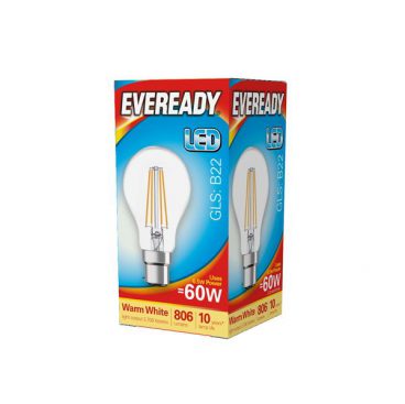 Eveready – GLS Clear Bulb Warm White – 60W BC