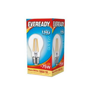 Eveready – GLS Clear Bulb Warm White – 75W ES
