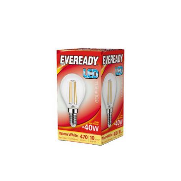 Eveready – Golf Clear Bulb Warm White – 40W SES/E14