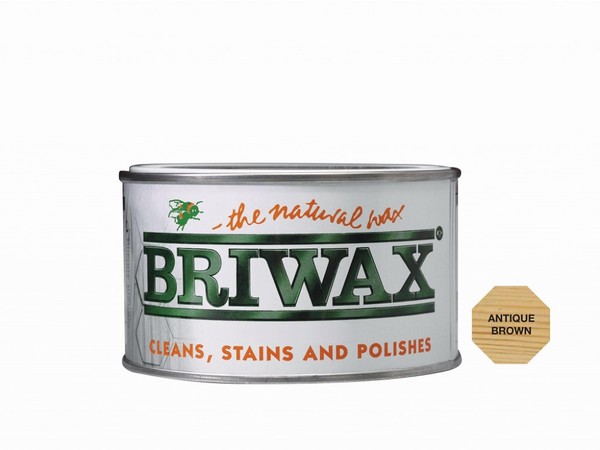 Briwax (Light Brown) Furniture Wax Polish, Cleans, Stains, and