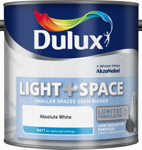 Dulux - Light & Space Matt Emulsion - Absolute White - 2.5L