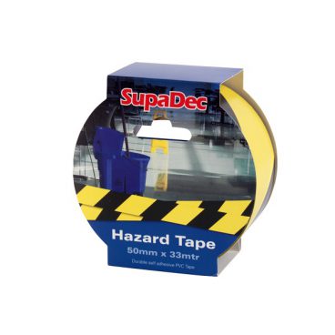 Supadec – Hazard Tape – Black/Yellow – 50M