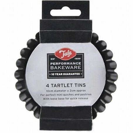 TALA PERFORMANCE TART TARTLET TINS PK4 10CM X 2CM