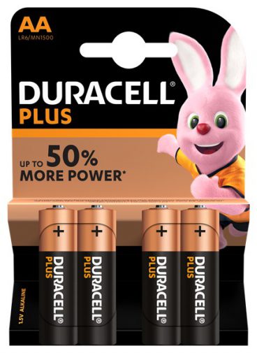 Duracell – Plus AA Battery – 4 Pack