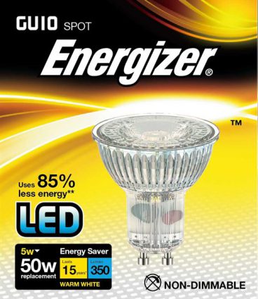 Energizer – GU10 Glass Bulb Warm White – 50W