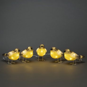 Konstsmide – LED Acrylic Set of Birds Yellow