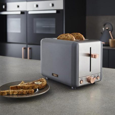 Tower - Cavaletto 2 Slice Toaster - Grey - Image 2
