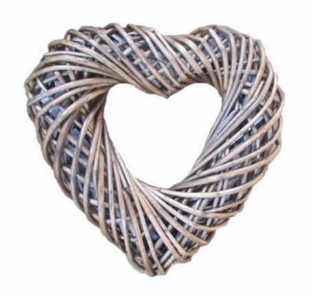 ANTIQUE WASH HEART WREATH SMALL