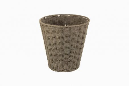 GREY ROPE PAPER WASTE BIN*