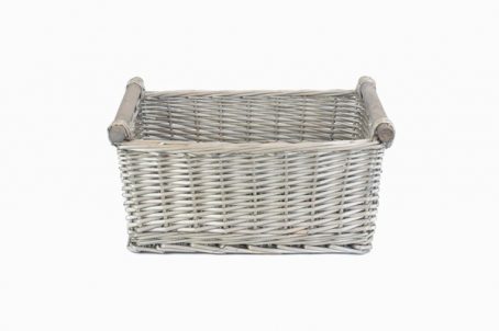 GREY WASH STORAGE BASKET W/HANDLE LGE n/r - Image 3